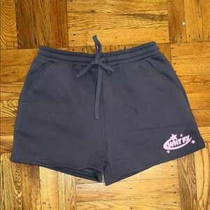 White Fox Boutique Gray and Pink Athletic Shorts